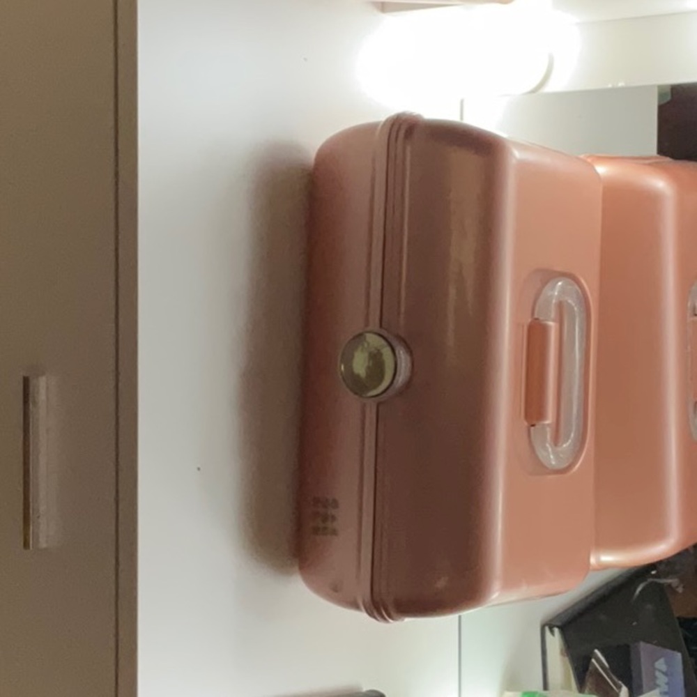 Vintage Pink Train Case